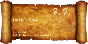 Heibl Ida névjegykártya